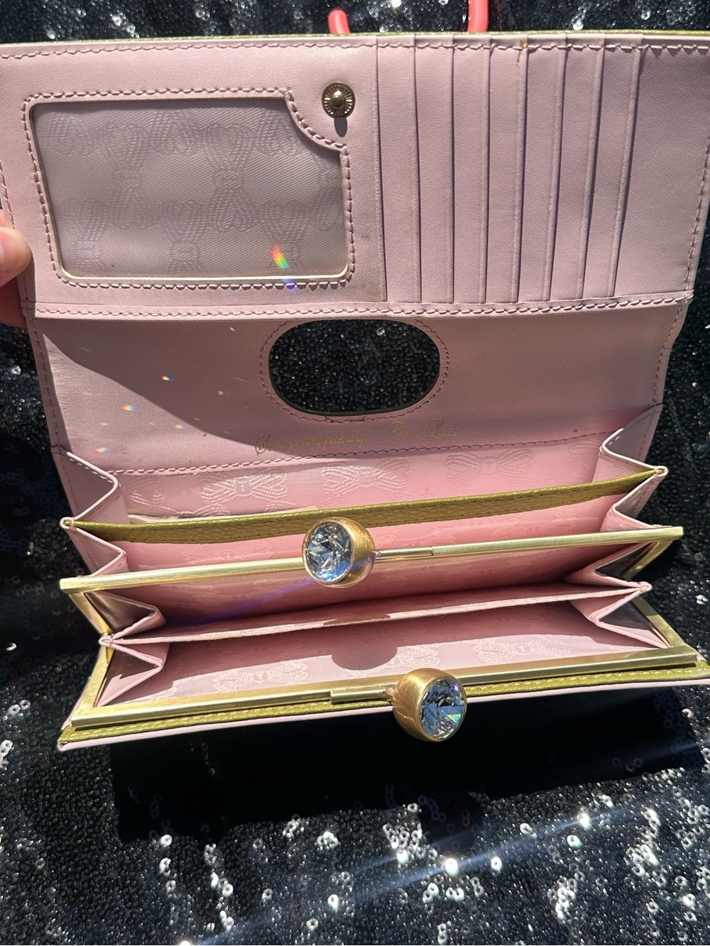 Ted Baker Green and Pink Clutch Wallet - Picture 3 of 4